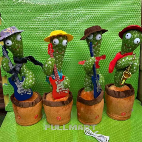 Танцюючий кактус Dancing Cactus грає на гітарі повторює звуки 120 мелодій